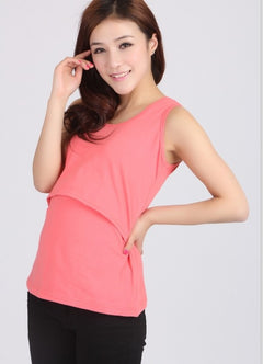 Sleeveless Maternity & Nursing Tank Top