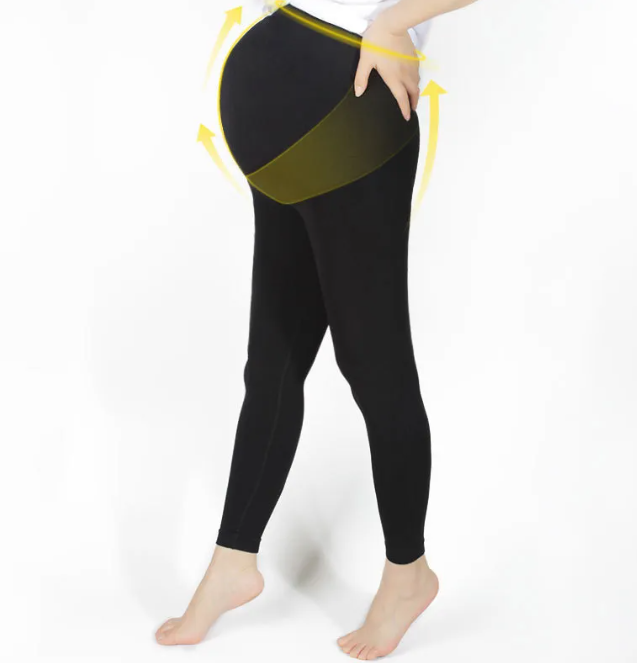 Black Over-Bump Maternity Leggings