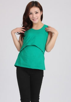Sleeveless Maternity & Nursing Tank Top
