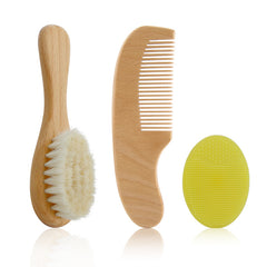 Wooden Baby Hair Brush & Comb Set