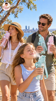 3-in-1 Mist Fan Water Bottle – 690 ml