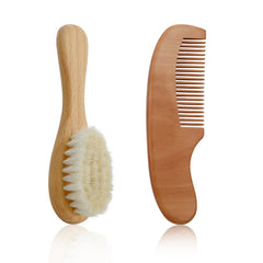 Wooden Baby Hair Brush & Comb Set