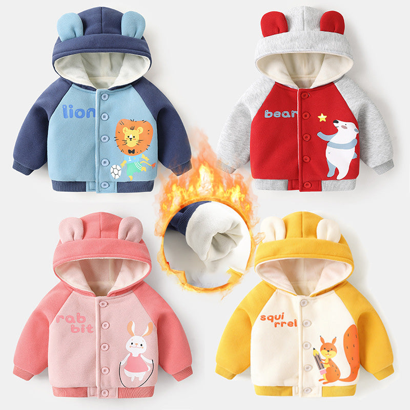 Cozy Fleece Hooded Jacket for Babies and Toddlers